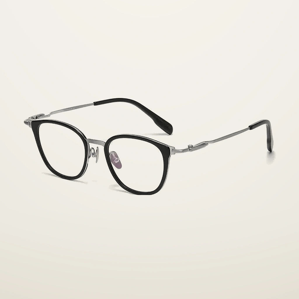 Gatenac Unisex Full Rim Big Square Titanium Photochromic Reading Glasses 840059 - C1 Photochromic