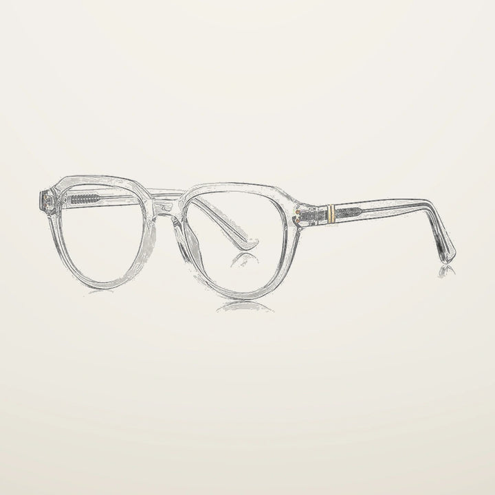 Gatenac Unisex Full Rim Flat Top Oval Tr 90 Titanium Reading Glasses G2226 - C2