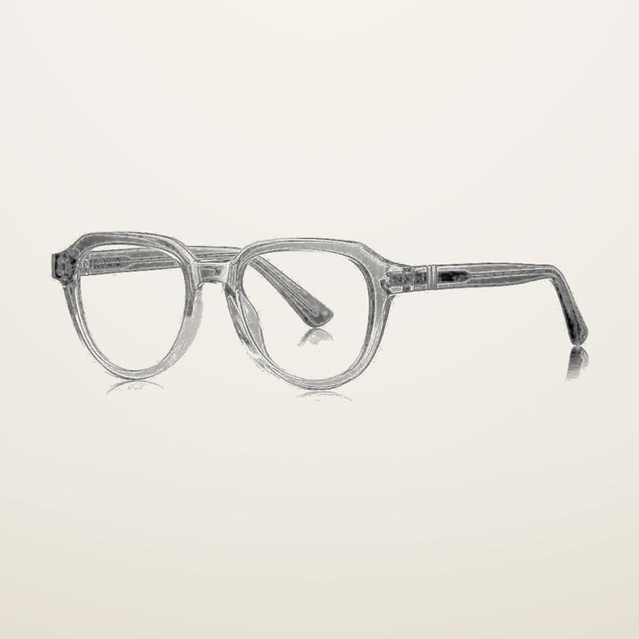 Gatenac Unisex Full Rim Flat Top Oval Tr 90 Titanium Reading Glasses G2226 - C3