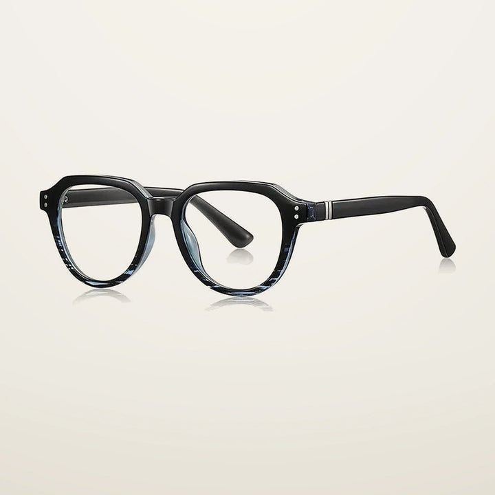 Gatenac Unisex Full Rim Flat Top Oval Tr 90 Titanium Reading Glasses G2226 - C4