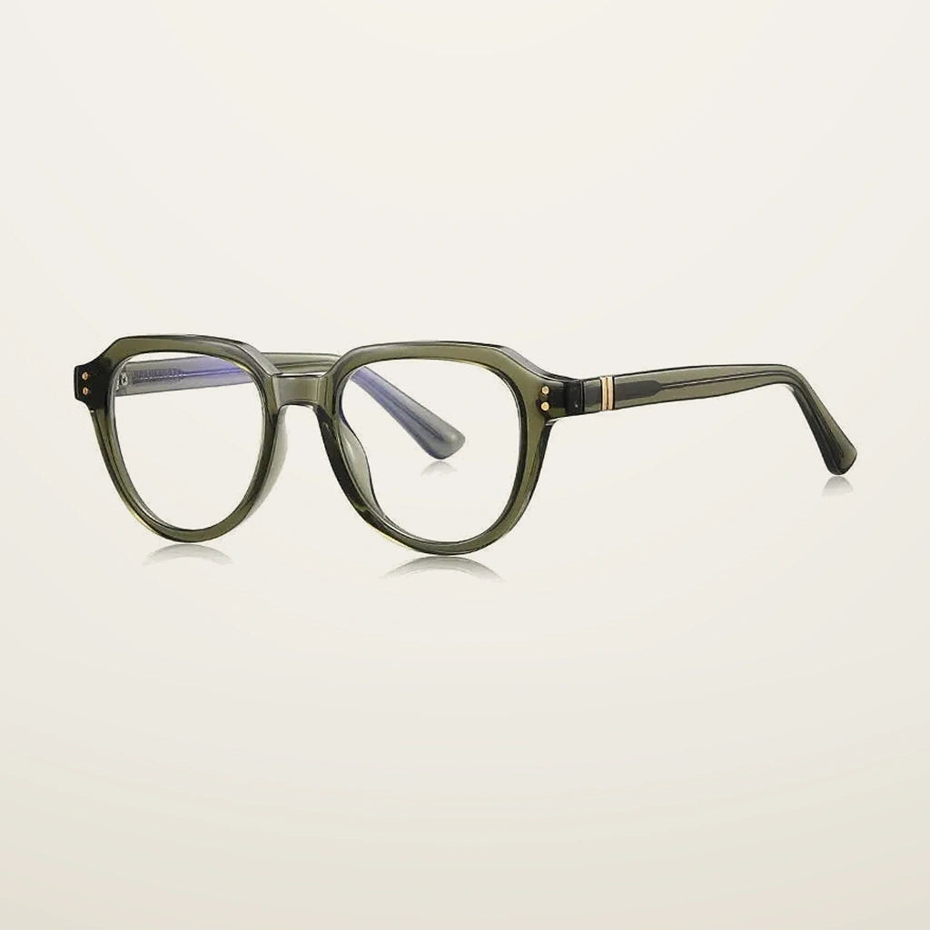 Gatenac Unisex Full Rim Flat Top Oval Tr 90 Titanium Reading Glasses G2226 - C6