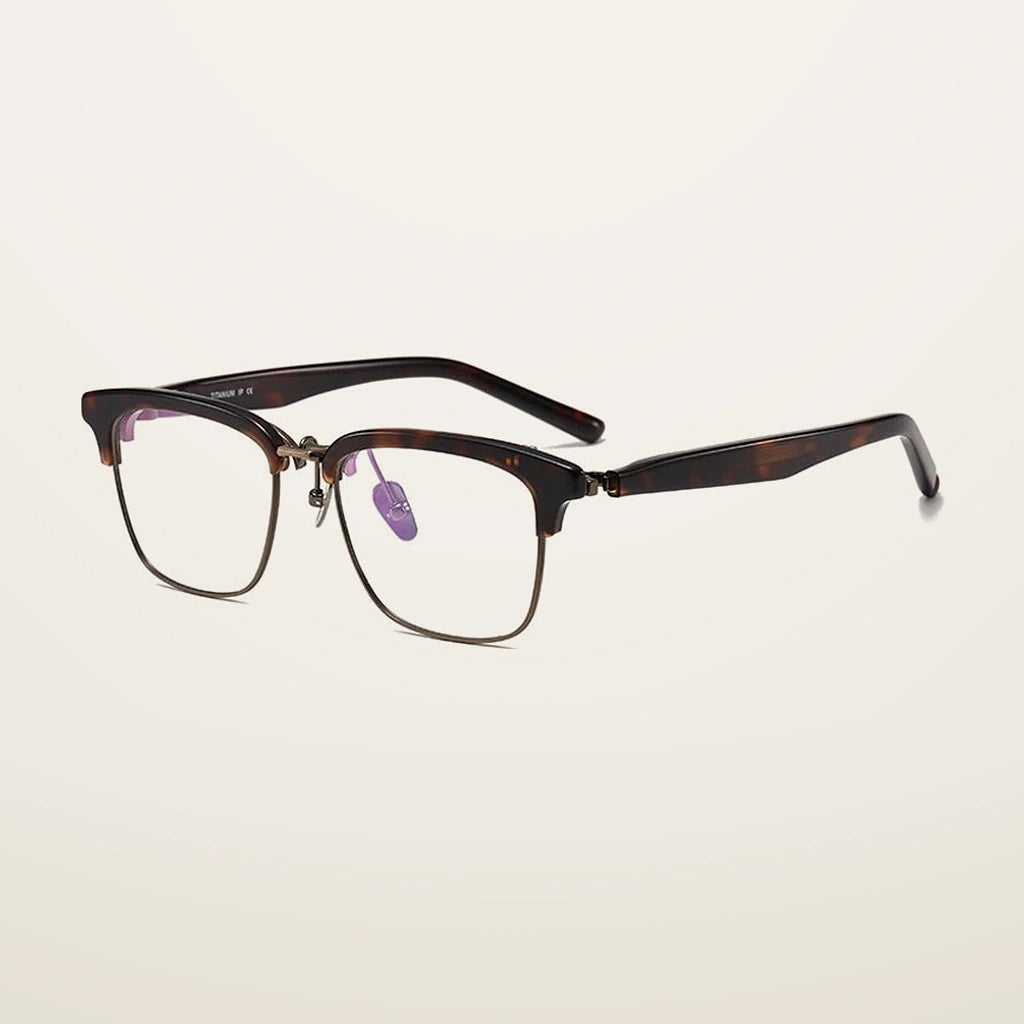 Gatenac Unisex Full Rim Flip Up Square Acetate Titanium Photochromic Reading Glasses 62796 - C4 Photochromic