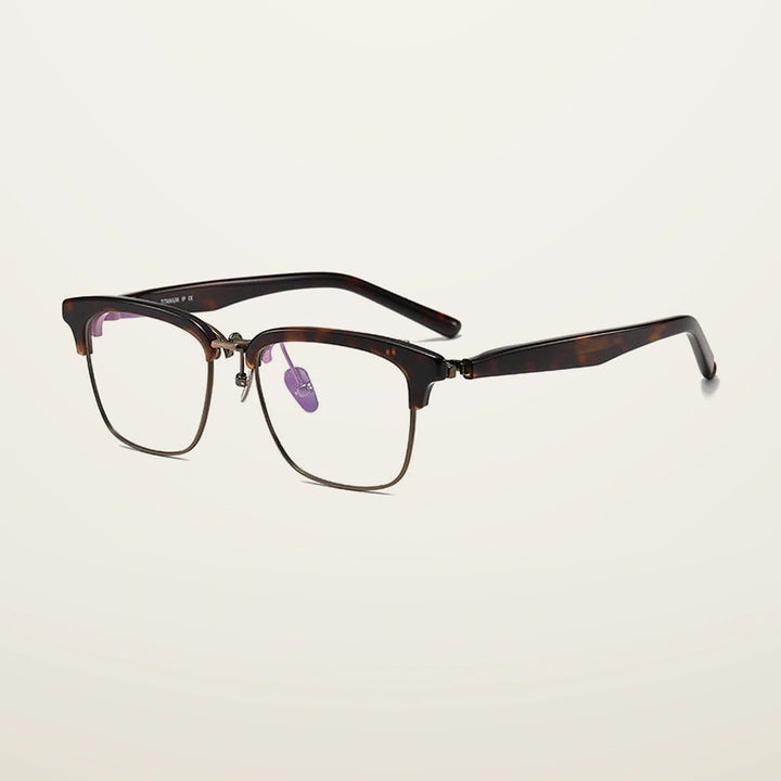 Gatenac Unisex Full Rim Flip Up Square Acetate Titanium Photochromic Reading Glasses 62796 - C4 Photochromic