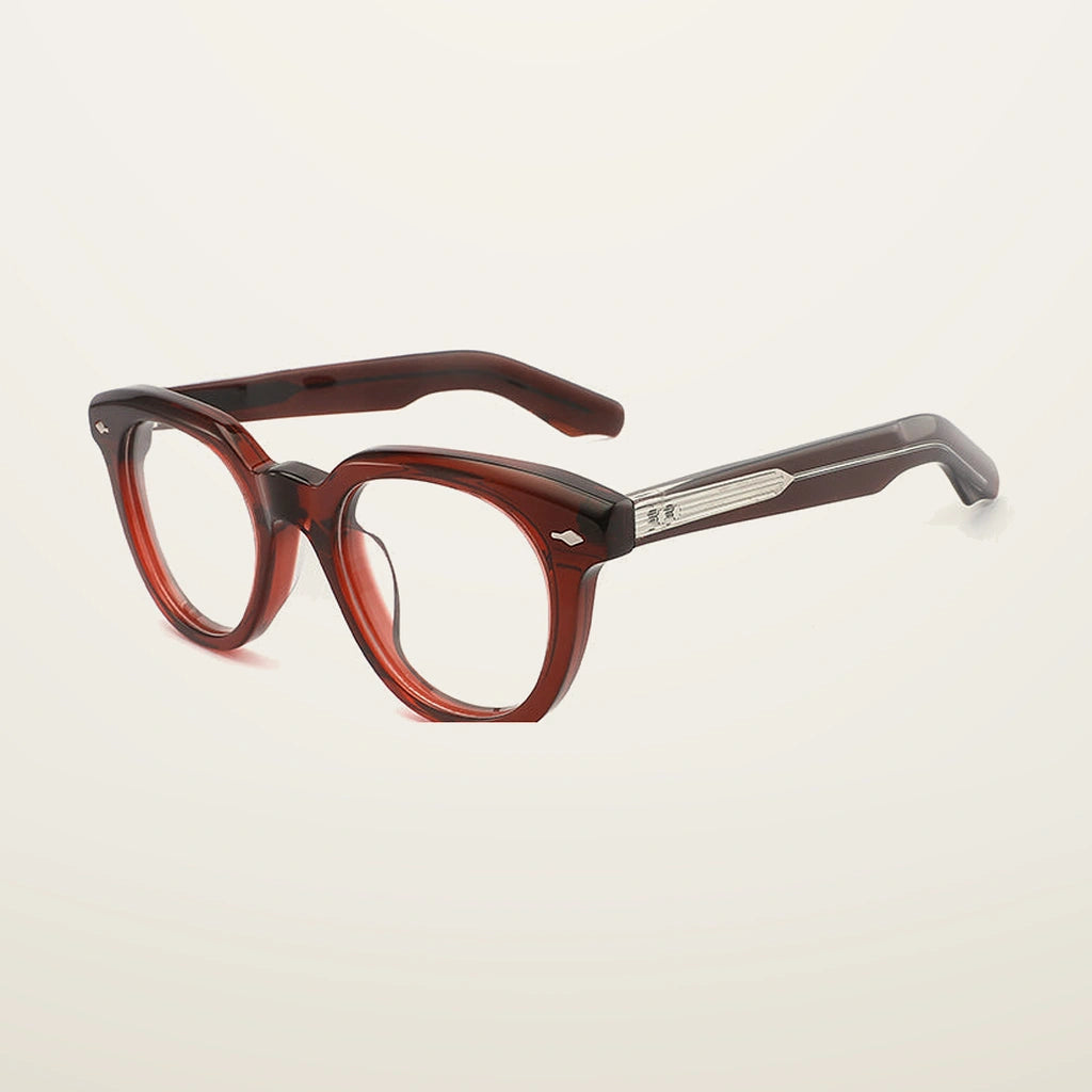 Gatenac Unisex Full Rim Oval Square Acetate Reading Glasses Gxyj91123 - C1
