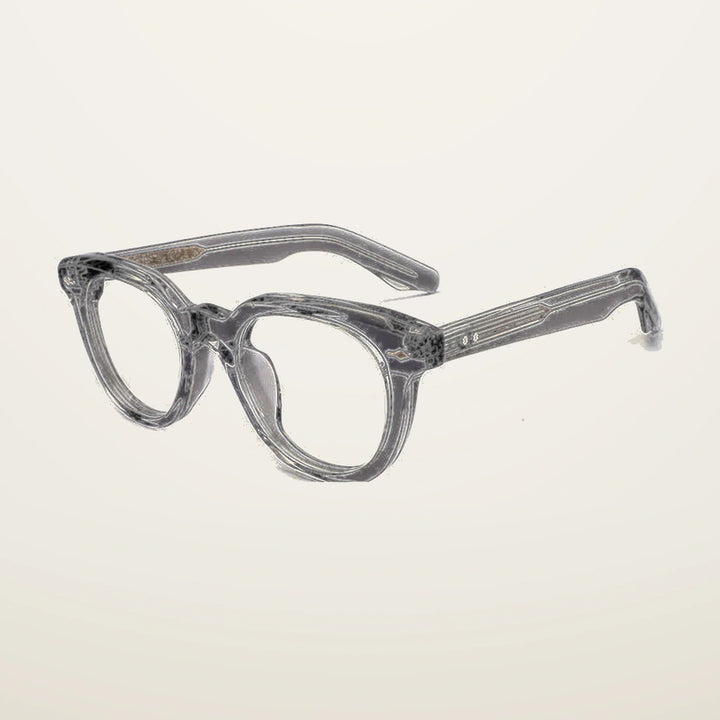 Gatenac Unisex Full Rim Oval Square Acetate Reading Glasses Gxyj91123 - C4