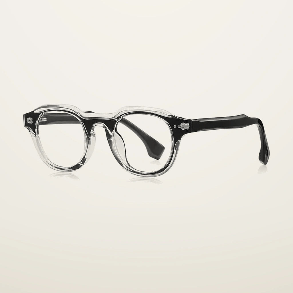 Gatenac Unisex Full Rim Oval Square Tr 90 Titanium Eyeglasses  776088 - C1