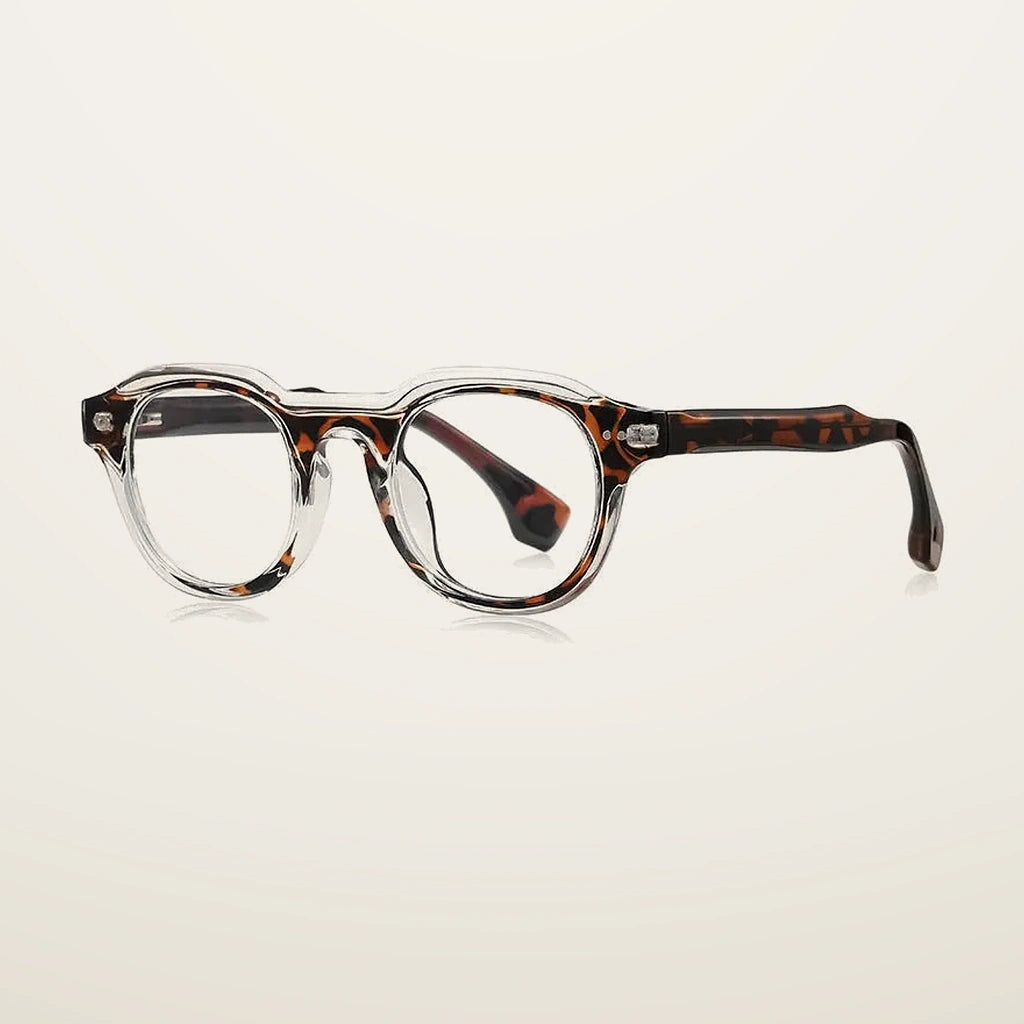 Gatenac Unisex Full Rim Oval Square Tr 90 Titanium Eyeglasses  776088 - C2