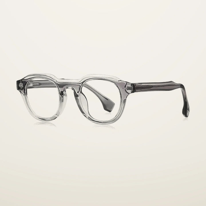Gatenac Unisex Full Rim Oval Square Tr 90 Titanium Eyeglasses  776088 - C3