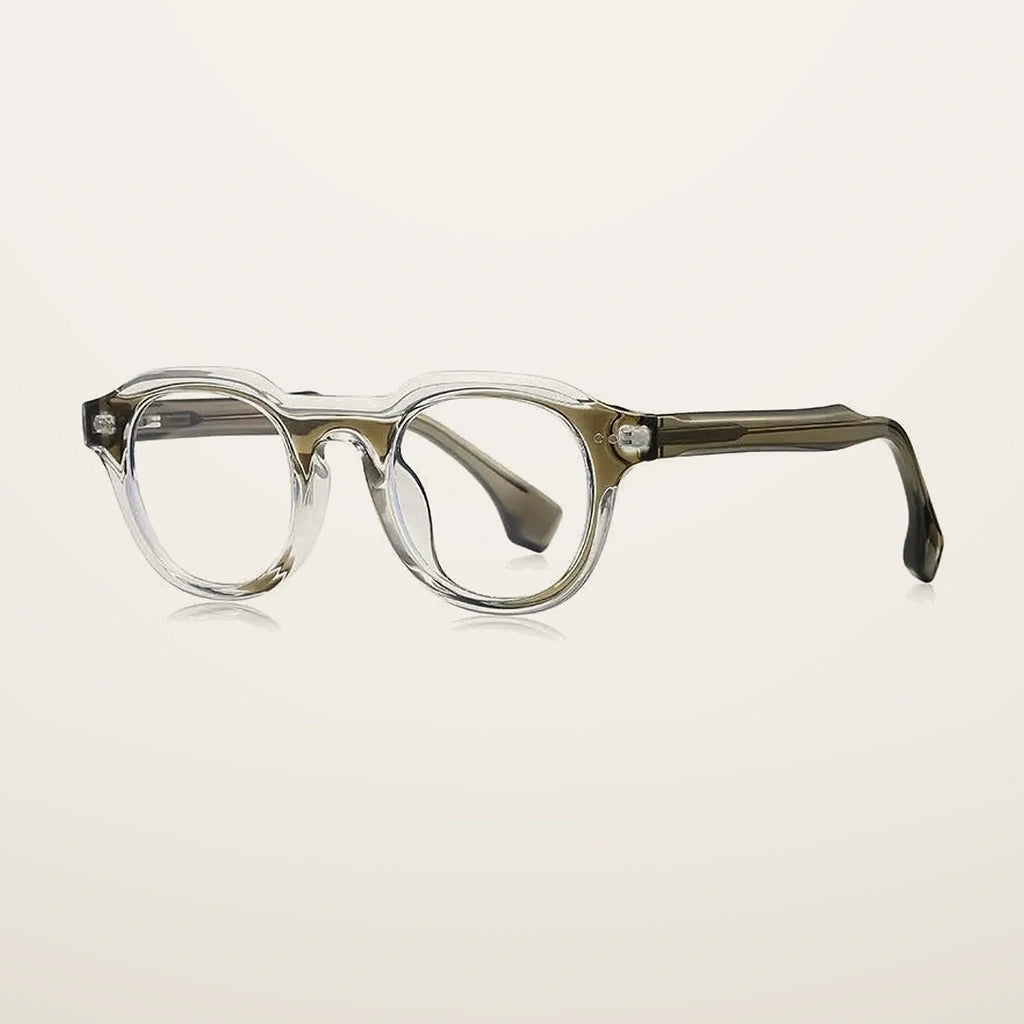 Gatenac Unisex Full Rim Oval Square Tr 90 Titanium Eyeglasses  776088 - C6