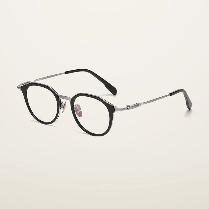 Gatenac Unisex Full Rim Oval Titanium Acetate Photochromic Reading Glasses 860058 - C1 Photochromic