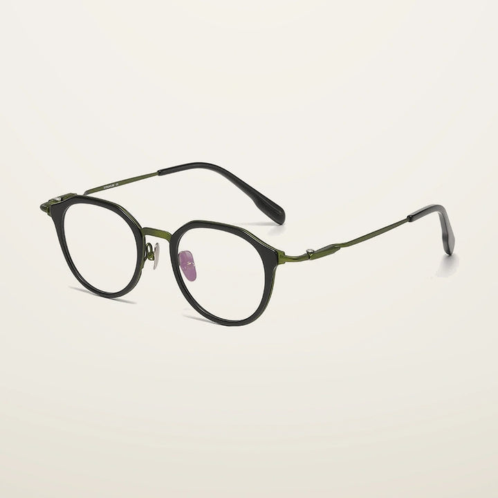 Gatenac Unisex Full Rim Oval Titanium Acetate Photochromic Reading Glasses 860058 - C2 Photochromic