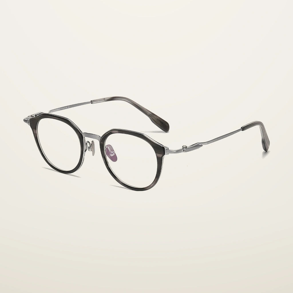 Gatenac Unisex Full Rim Oval Titanium Acetate Photochromic Reading Glasses 860058 - C3 Photochromic