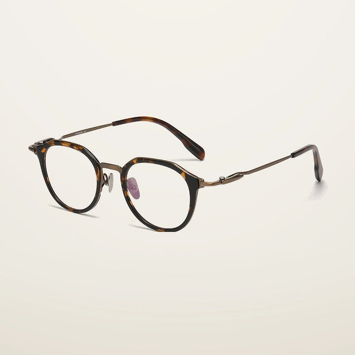 Gatenac Unisex Full Rim Oval Titanium Acetate Photochromic Reading Glasses 860058 - C4 Photochromic