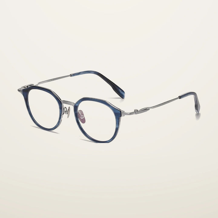 Gatenac Unisex Full Rim Oval Titanium Acetate Photochromic Reading Glasses 860058 - C5 Photochromic