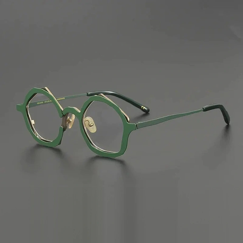 Gatenac Unisex Full Rim Oval Titanium Photochromic Reading Glasses 970100 - C5 Photochromic