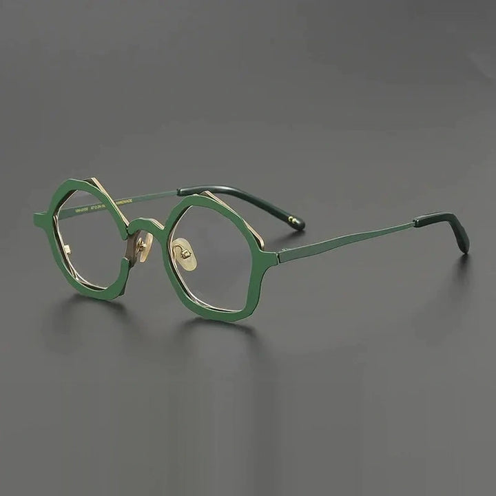 Gatenac Unisex Full Rim Oval Titanium Photochromic Reading Glasses 970100 - C5 Photochromic