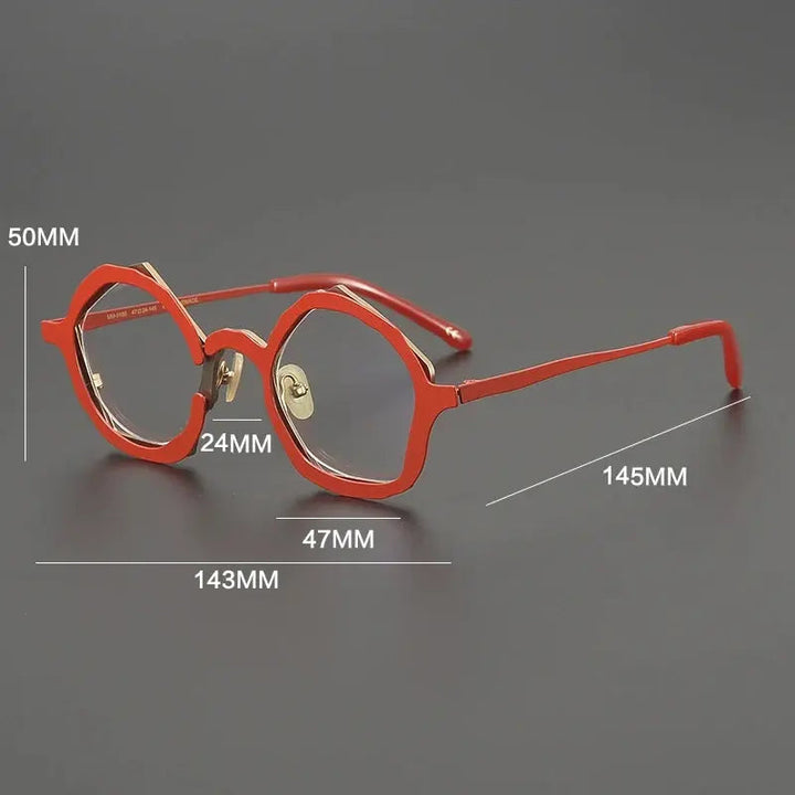 Gatenac Unisex Full Rim Oval Titanium Photochromic Reading Glasses 970100 - Size Chart
