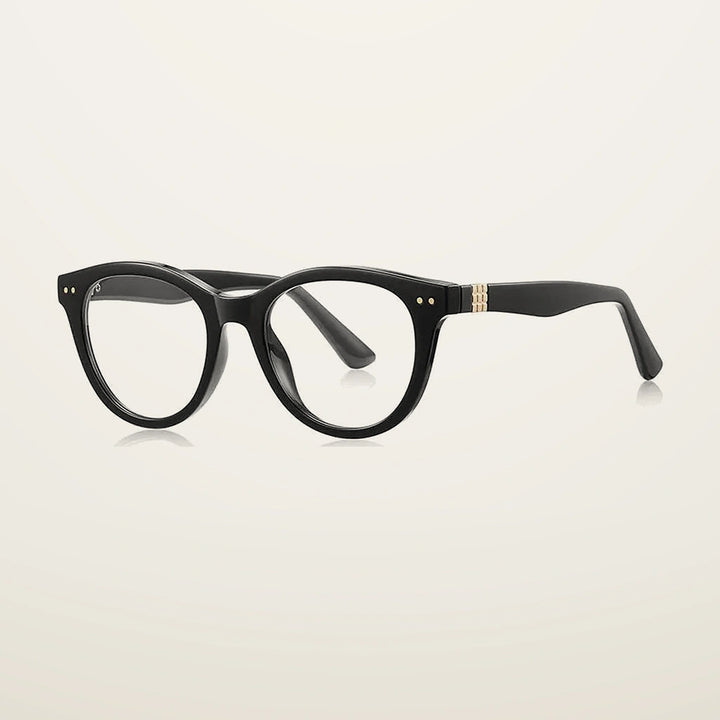 Gatenac Unisex Full Rim Oval Tr 90 Titanium Reading Glasses Gxyj2231 - C1