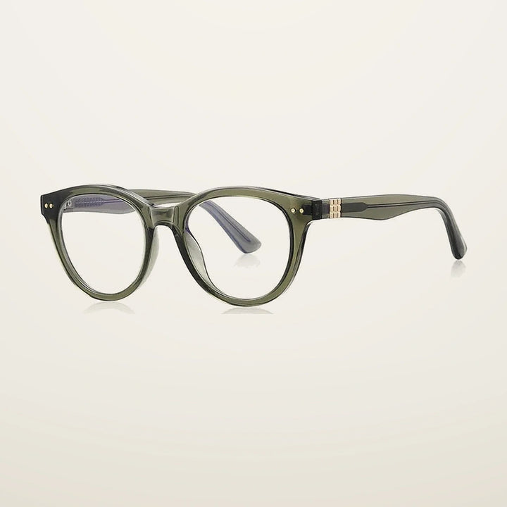Gatenac Unisex Full Rim Oval Tr 90 Titanium Reading Glasses Gxyj2231 - C6