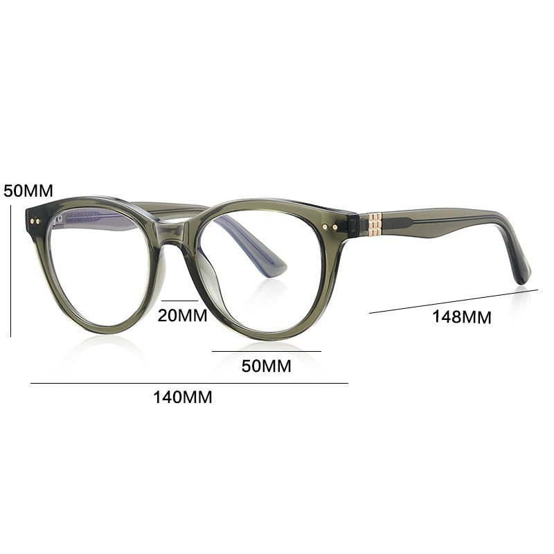 Gatenac Unisex Full Rim Oval Tr 90 Titanium Reading Glasses Gxyj2231 - Size Chart
