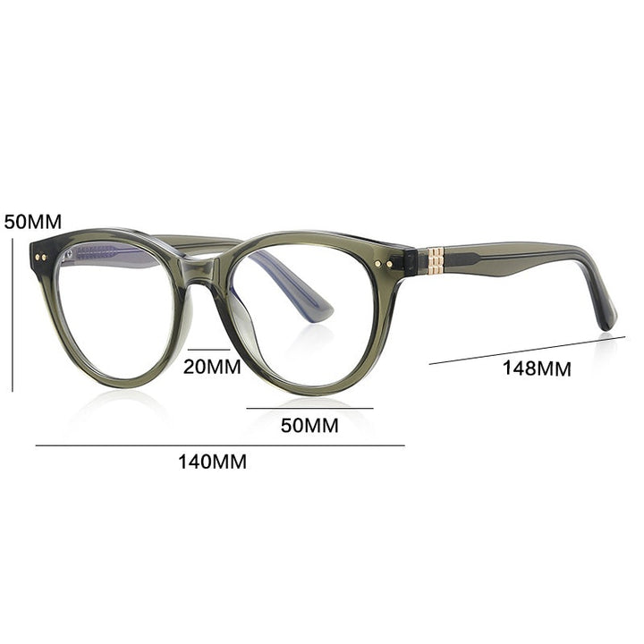 Gatenac Unisex Full Rim Oval Tr 90 Titanium Reading Glasses Gxyj2231 - Size Chart