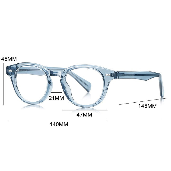 Gatenac Unisex Full Rim Oval Tr 90 Titanium Reading Glasses Gxyj9016 - Size Chart