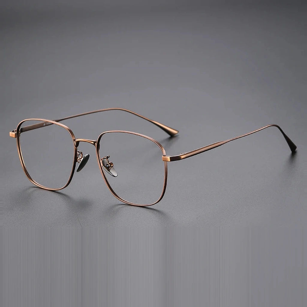 Gatenac Unisex Full Rim Polygon Titanium Photochromic Reading Glasses 531845 - C2