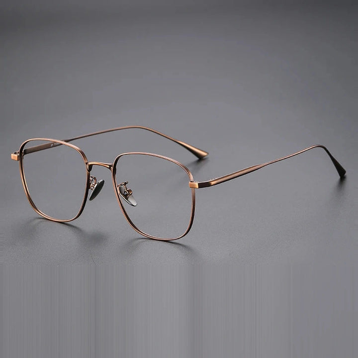 Gatenac Unisex Full Rim Polygon Titanium Photochromic Reading Glasses 531845 - C2 Photochromic