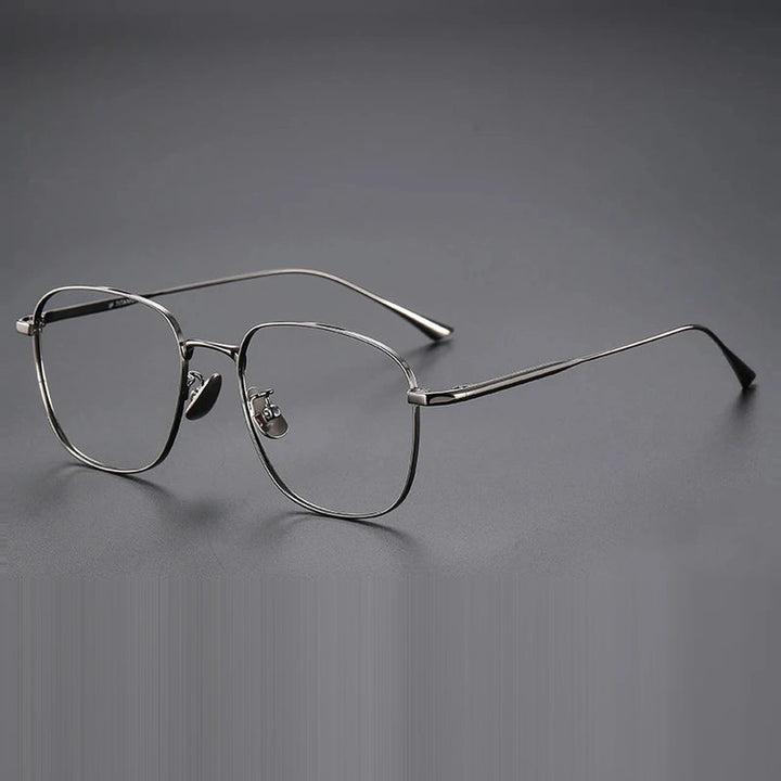 Gatenac Unisex Full Rim Polygon Titanium Photochromic Reading Glasses 531845 - C4 Photochromic