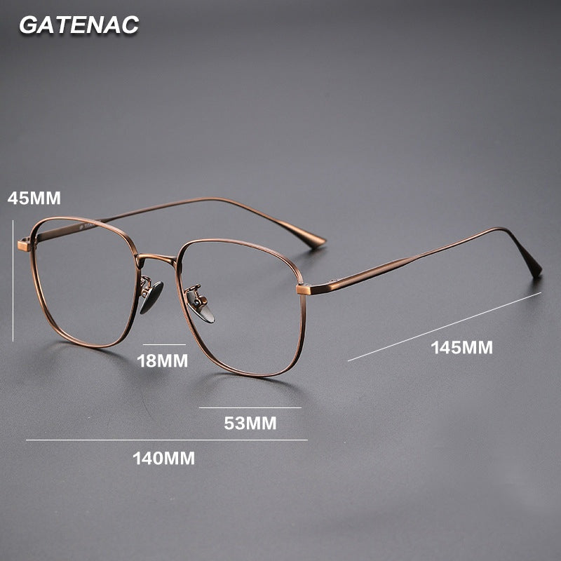 Gatenac Unisex Full Rim Polygon Titanium Photochromic Reading Glasses 531845 - Size Chart