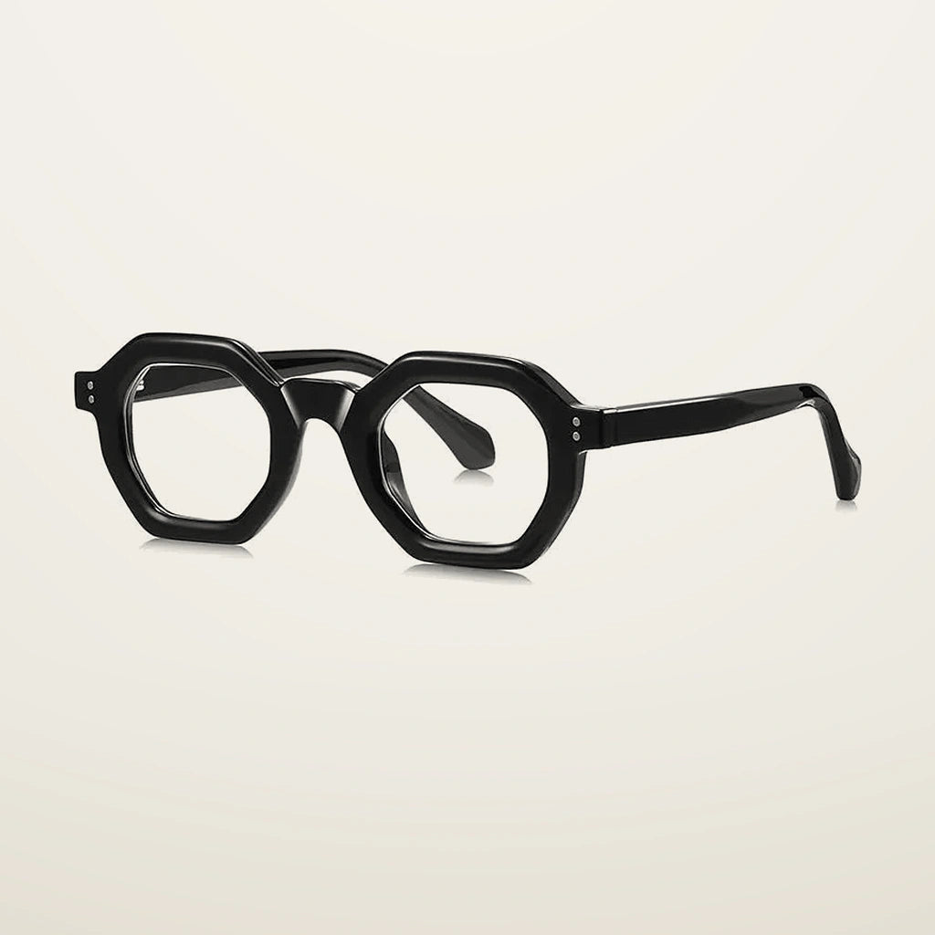 Gatenac Unisex Full Rim Polygon Tr 90 Titanium Reading Glasses Gxy2050 - C1