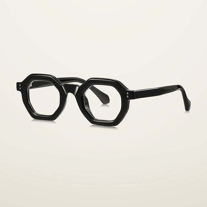 Gatenac Unisex Full Rim Polygon Tr 90 Titanium Reading Glasses Gxy2050 - C1