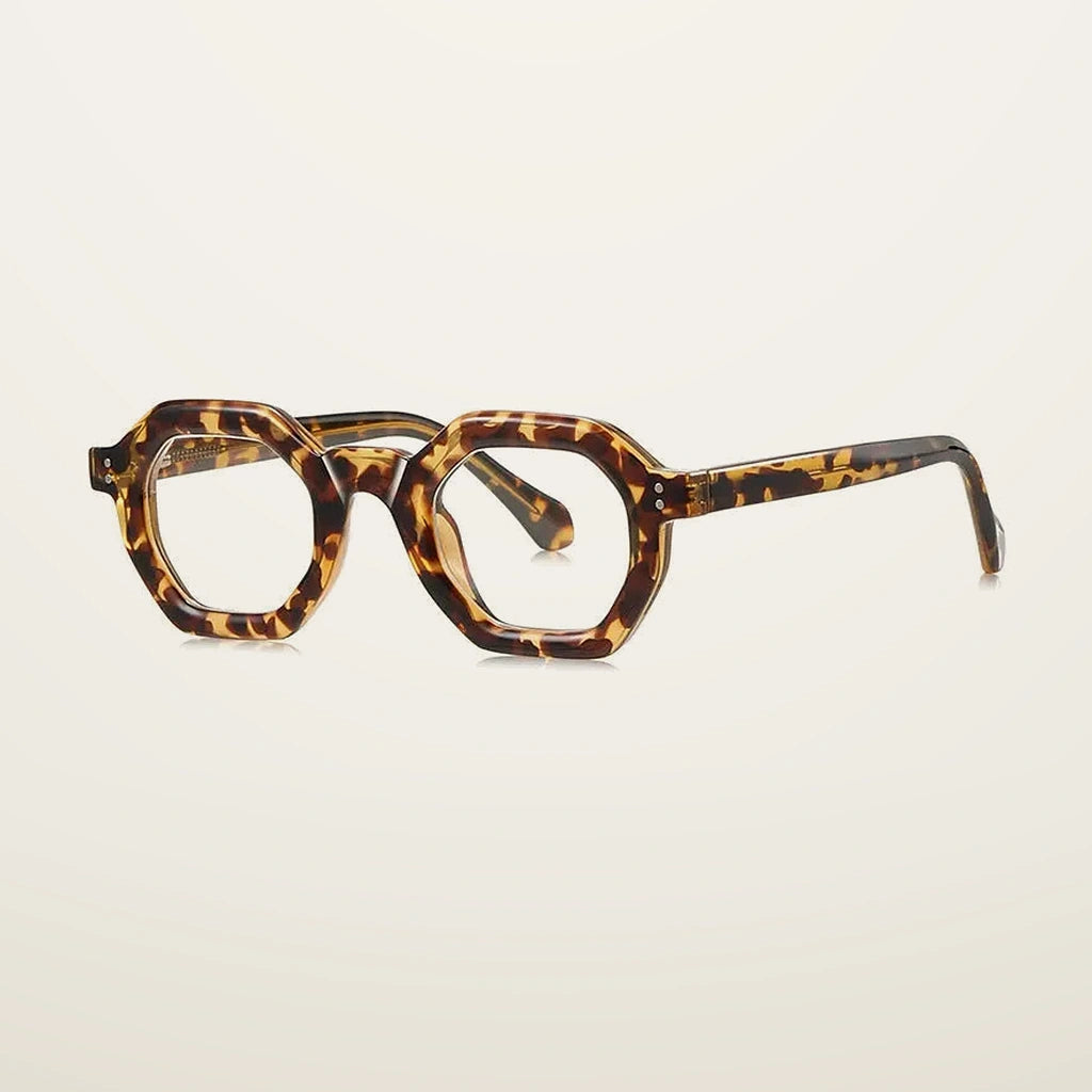 Gatenac Unisex Full Rim Polygon Tr 90 Titanium Reading Glasses Gxy2050 - C3