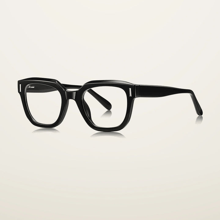 Gatenac Unisex Full Rim Polygon Tr90 Titanium Reading Glasses Gxyj9009 - C1