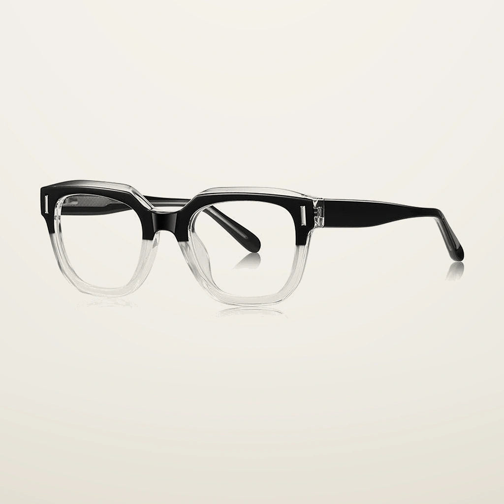 Gatenac Unisex Full Rim Polygon Tr90 Titanium Reading Glasses Gxyj9009 - C4