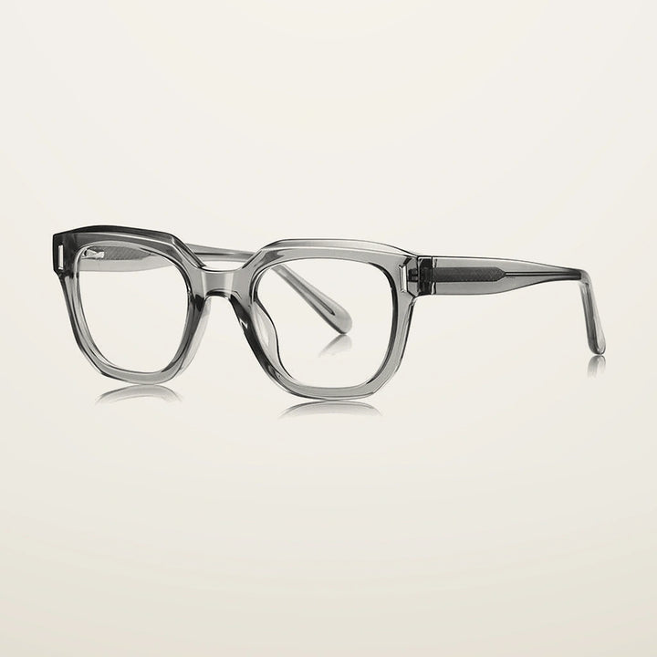 Gatenac Unisex Full Rim Polygon Tr90 Titanium Reading Glasses Gxyj9009 - C5