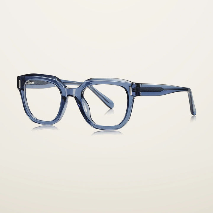 Gatenac Unisex Full Rim Polygon Tr90 Titanium Reading Glasses Gxyj9009 - C6