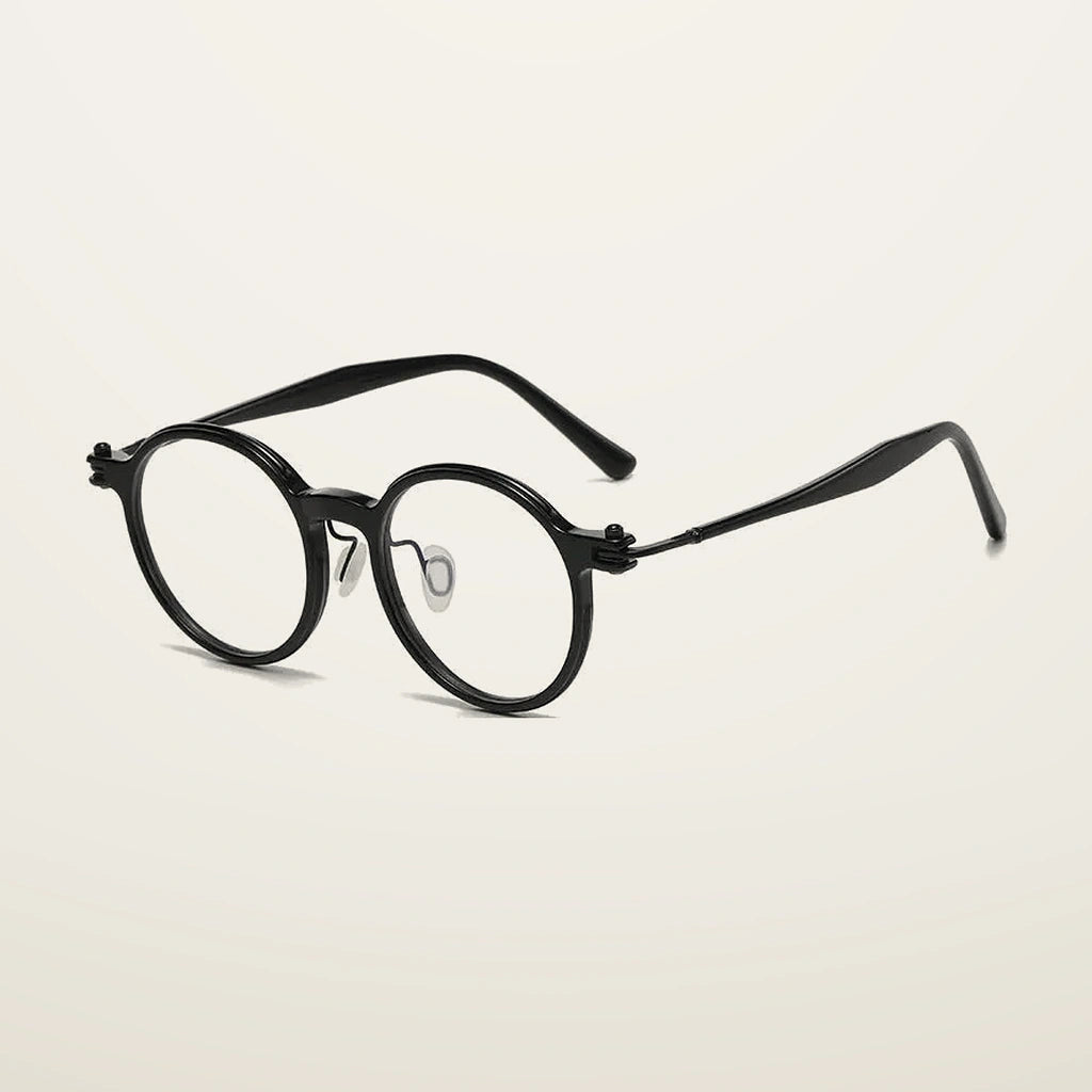 Gatenac Unisex Full Rim Round Acetate Photochromic Reading Glasses 75886 - C1 Photochromic
