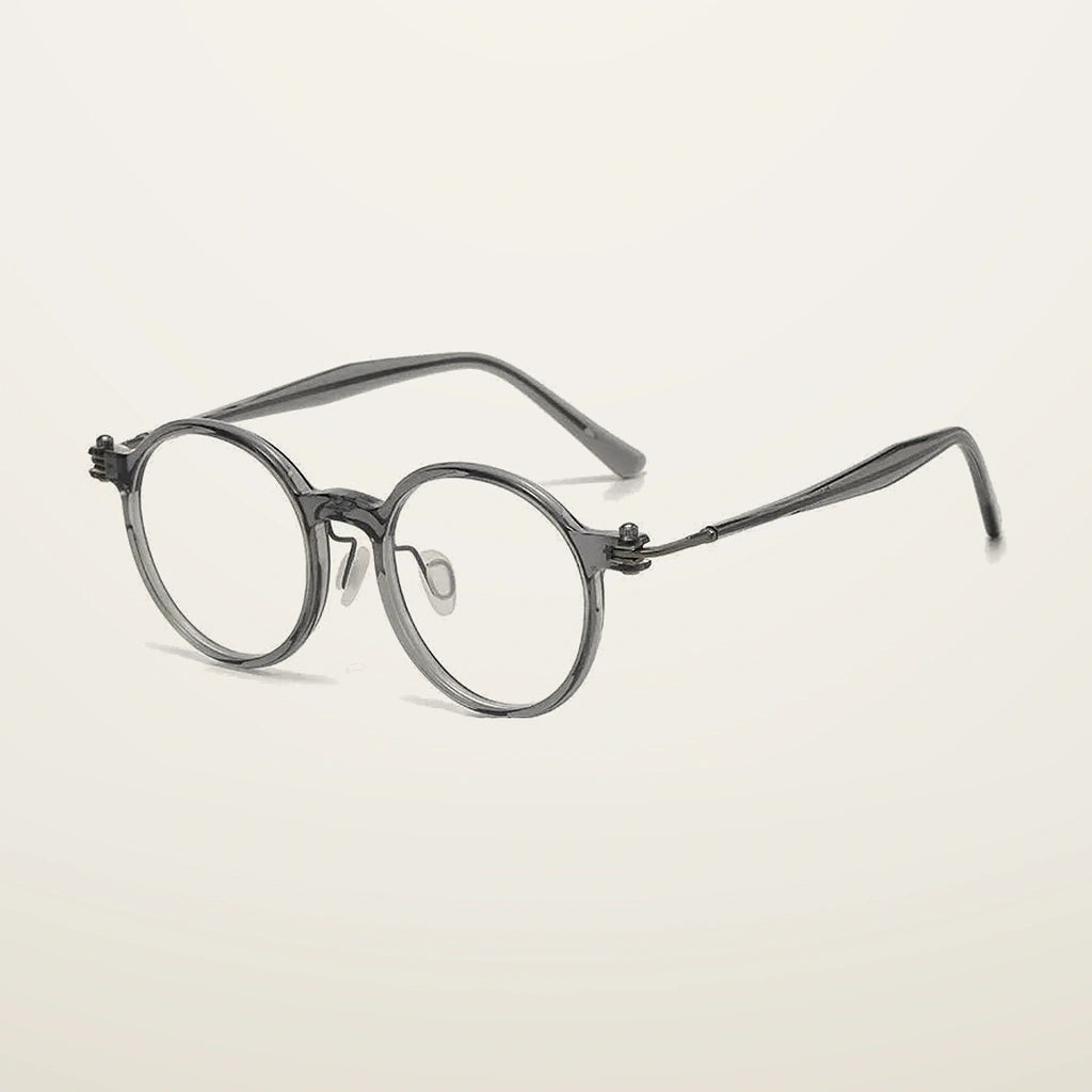 Gatenac Unisex Full Rim Round Acetate Photochromic Reading Glasses 75886 - C3 Photochromic