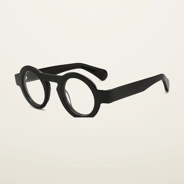 Gatenac Unisex Full Rim Round Acetate Photochromic Reading Glasses 842218 - C1 Photochromic