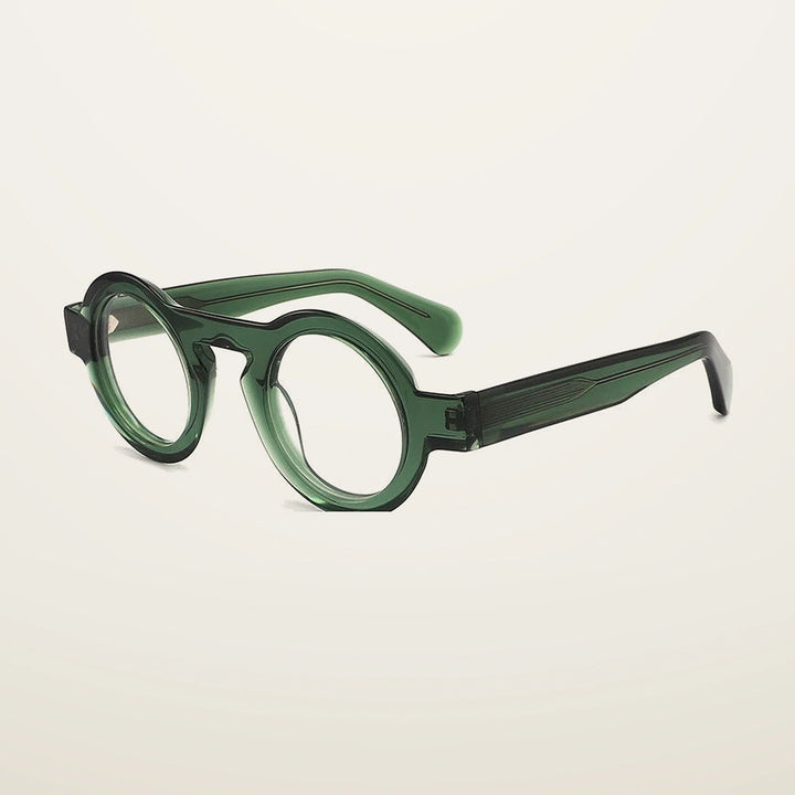 Gatenac Unisex Full Rim Round Acetate Photochromic Reading Glasses 842218 - C4 Photochromic