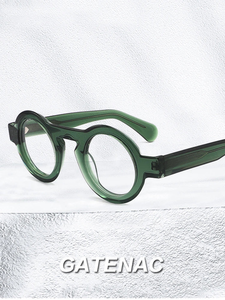 Gatenac Unisex Full Rim Round Handcrafted Acetate Frame Eyeglasses Gxyj771 - Size Chart
