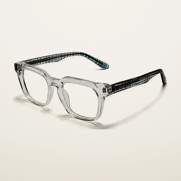 Gatenac Unisex Full Rim Square Acetate Reading Glasses G91807 - C4