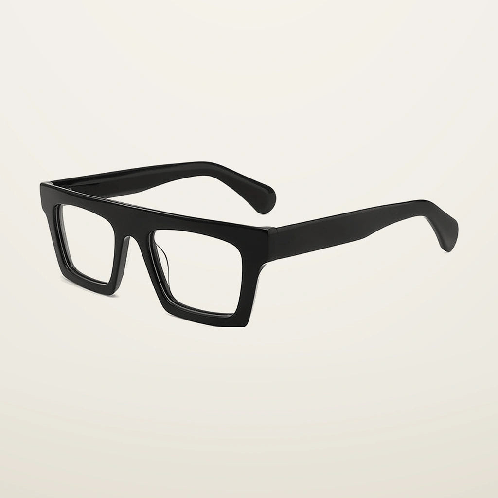 Gatenac Unisex Full Rim Square Brow Line Acetate Reading Glasses G8822 - C1