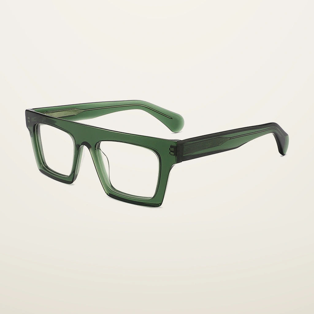 Gatenac Unisex Full Rim Square Brow Line Acetate Reading Glasses G8822 - C2