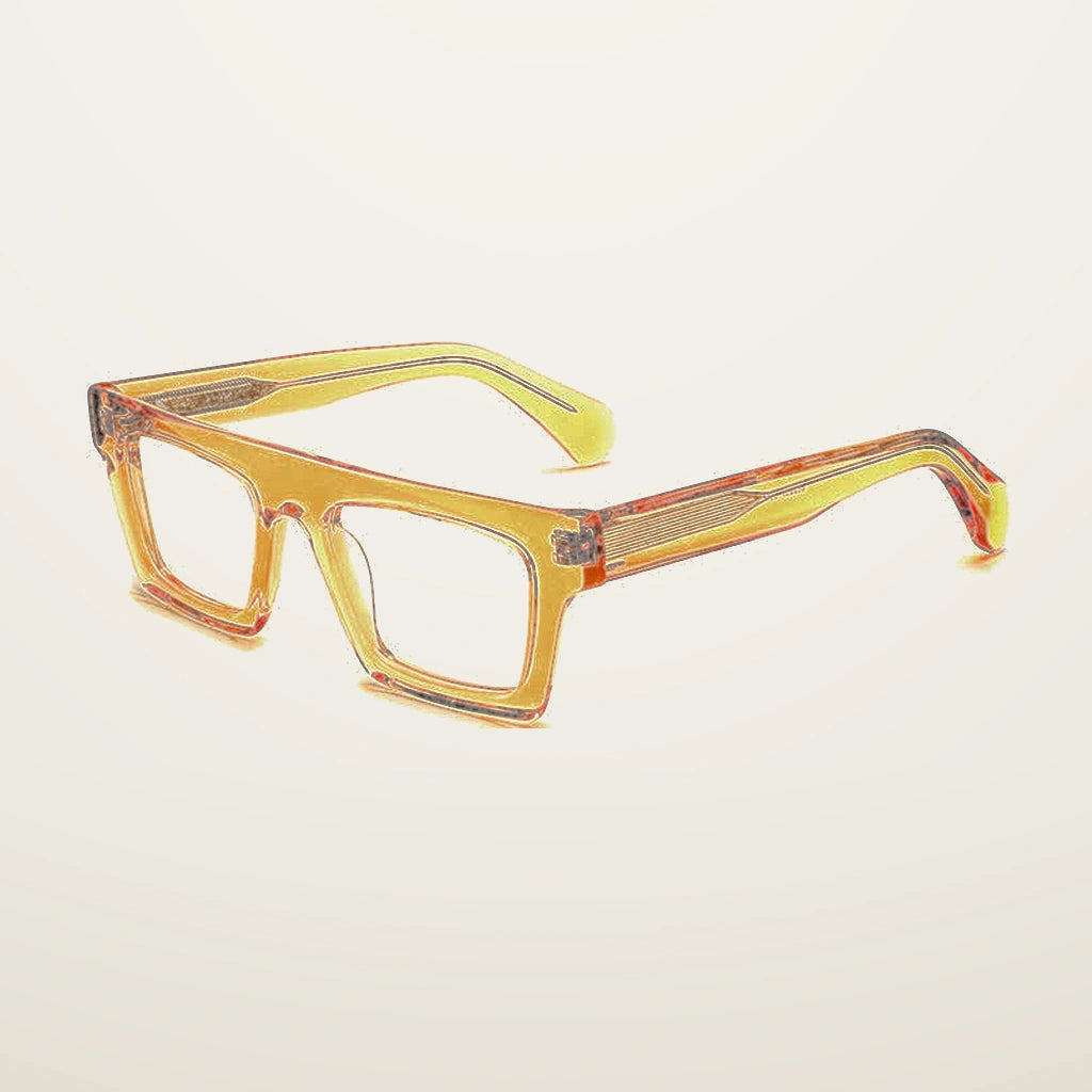Gatenac Unisex Full Rim Square Brow Line Acetate Reading Glasses G8822 - C3