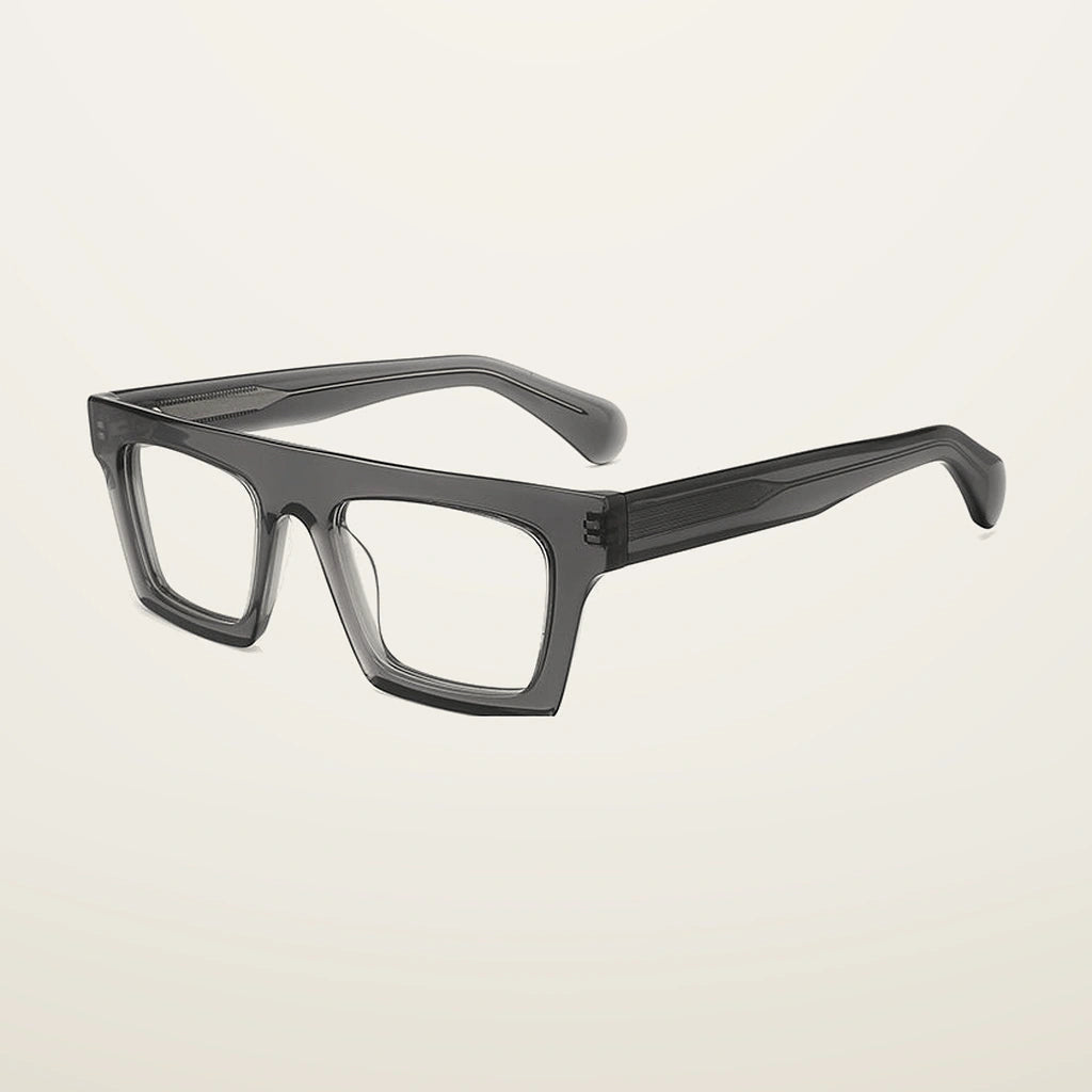 Gatenac Unisex Full Rim Square Brow Line Acetate Reading Glasses G8822 - C4