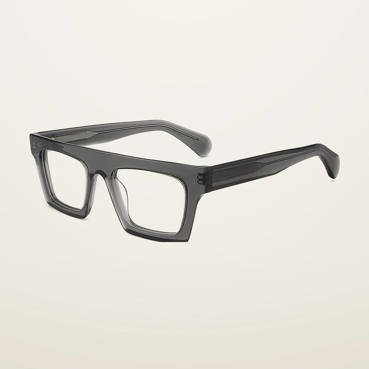 Gatenac Unisex Full Rim Square Brow Line Acetate Reading Glasses G8822 - C4