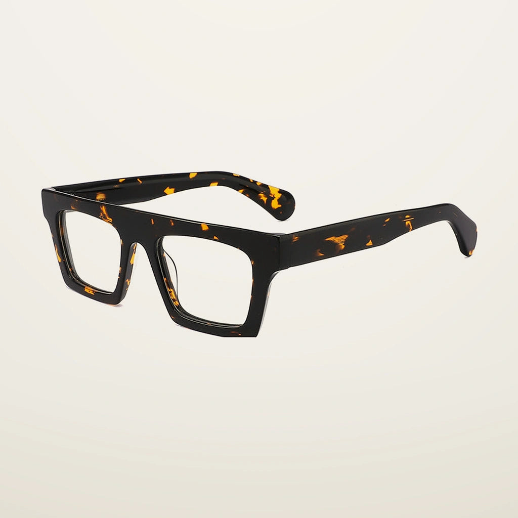 Gatenac Unisex Full Rim Square Brow Line Acetate Reading Glasses G8822 - C5