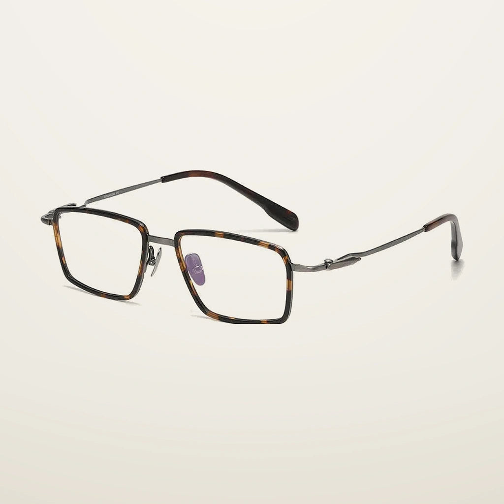 Gatenac Unisex Full Rim Square Titanium Acetate Photochromic Reading Glasses 840061 - C3 Photochromic